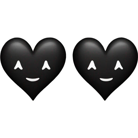 Two black hearts  emoji