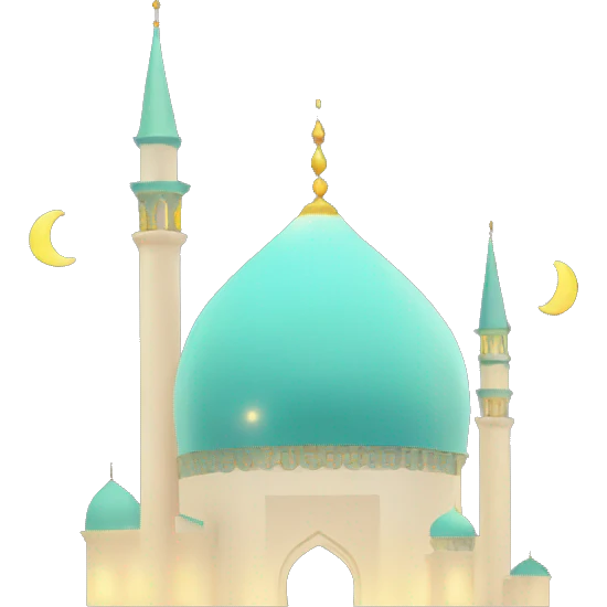 Mosque with Ramadan Lights emoji