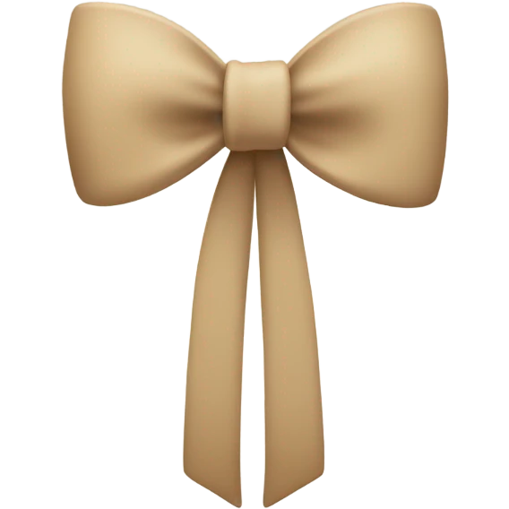 Beige bow emoji