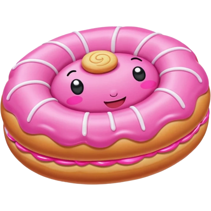 pink kawaii inflatable pan dulce  emoji