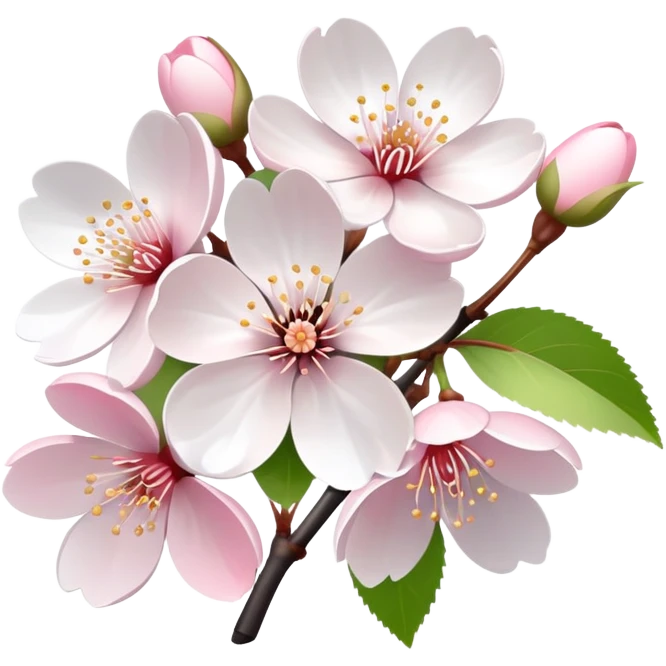 white cherry blossom emoji