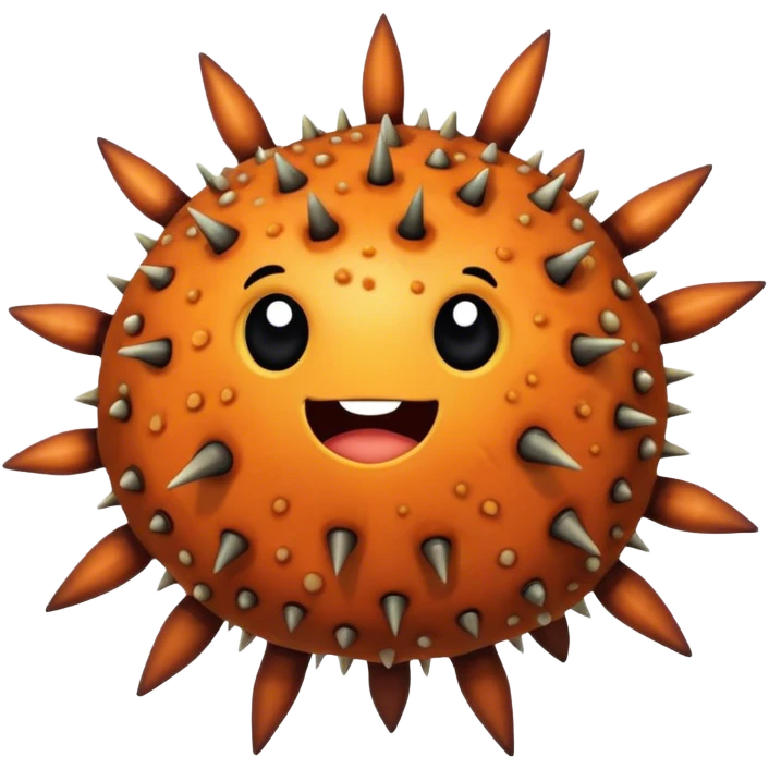Pirate, sea urchin emoji