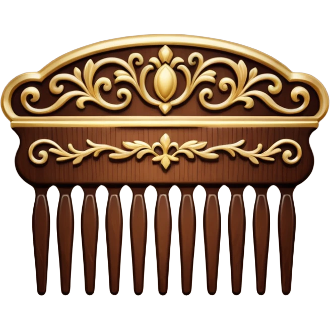 dark brown royal comb emoji