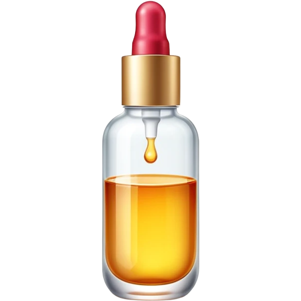 beauty serum bottle with a transparent section showing liquid level emoji