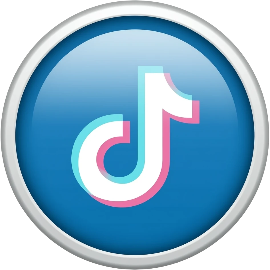 Hazme la de verificación en azul con un chulito blanco en el centro como el de tik tok emoji