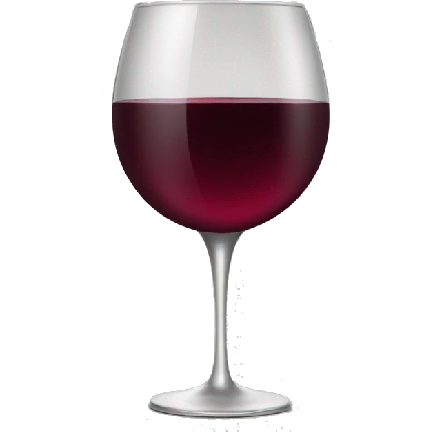 sabbath silver wine glass filled with red wine emoji