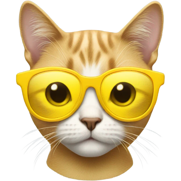 cat with yellow glasses  emoji