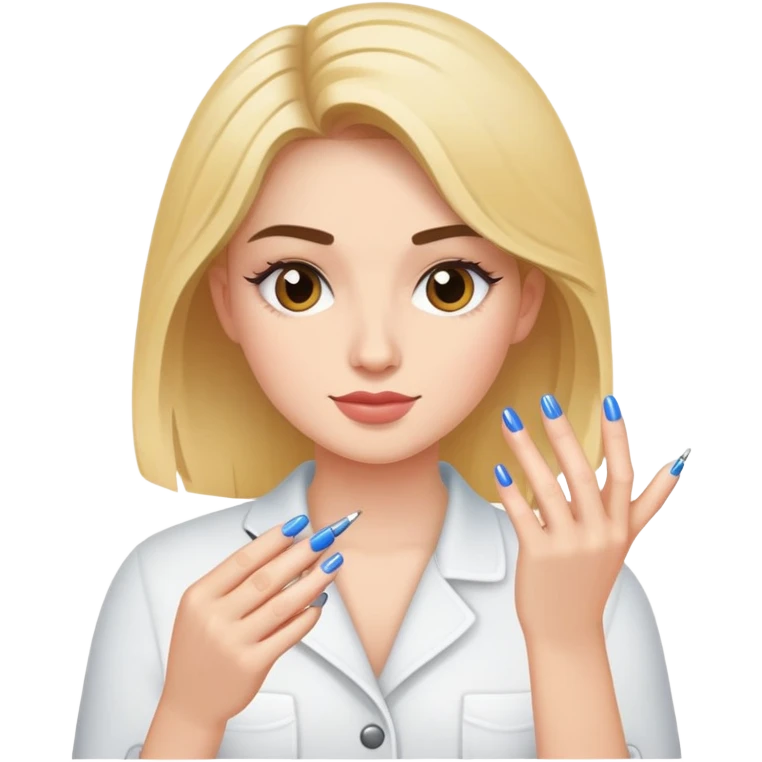 Ally doing nails emoji