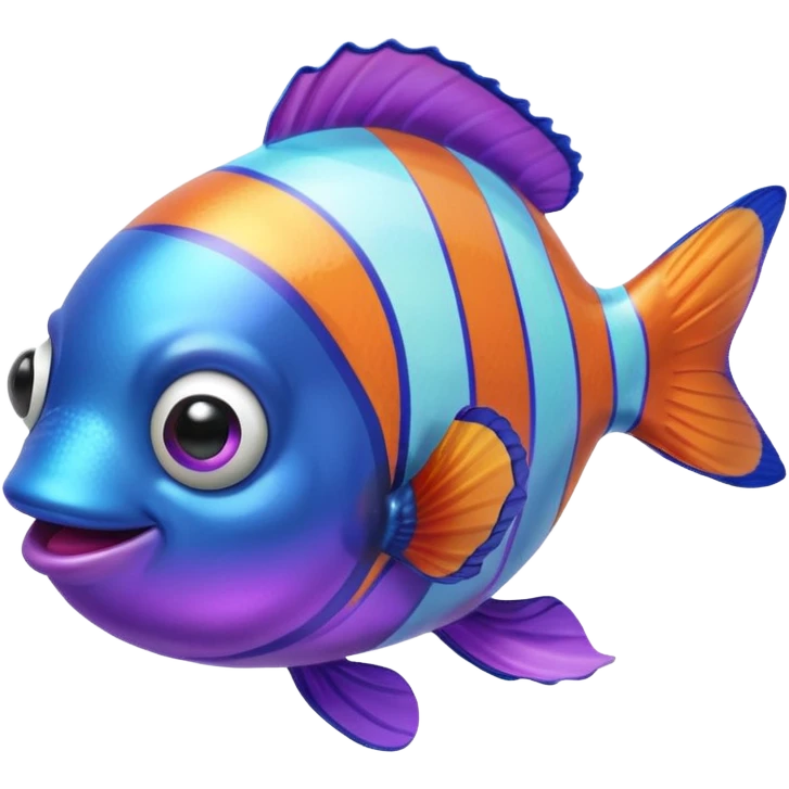 Ball of Blue Purple Goo of Rainbow Clownfish  emoji