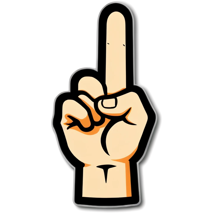 Middle finger emoji