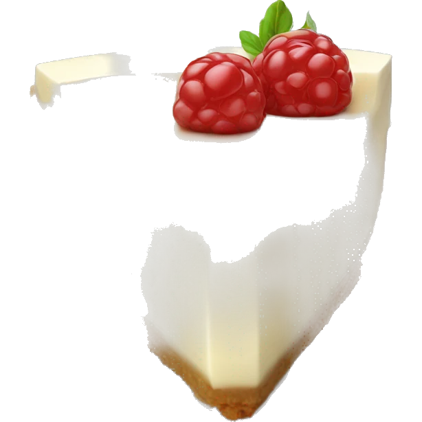 one tasty cheesecake with cream  emoji