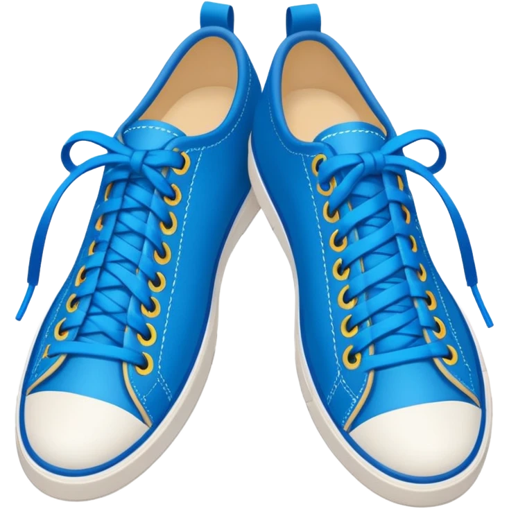 make an emoji of blue shoe laces only emoji