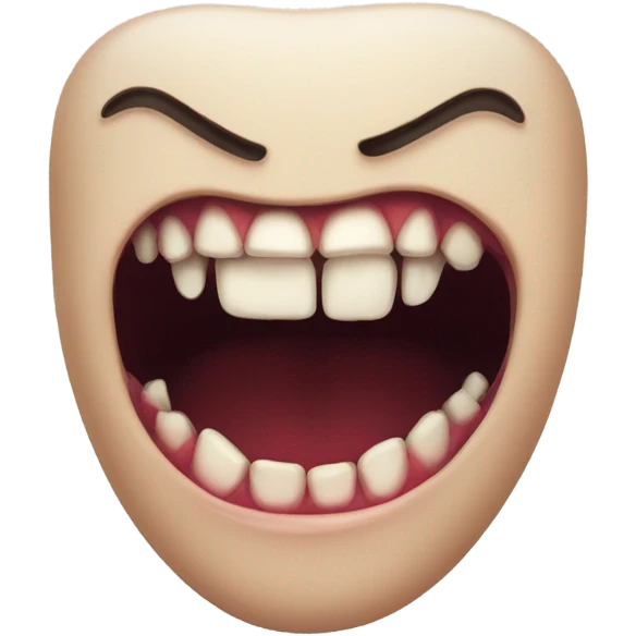 feminine mouth with vampire fangs emoji