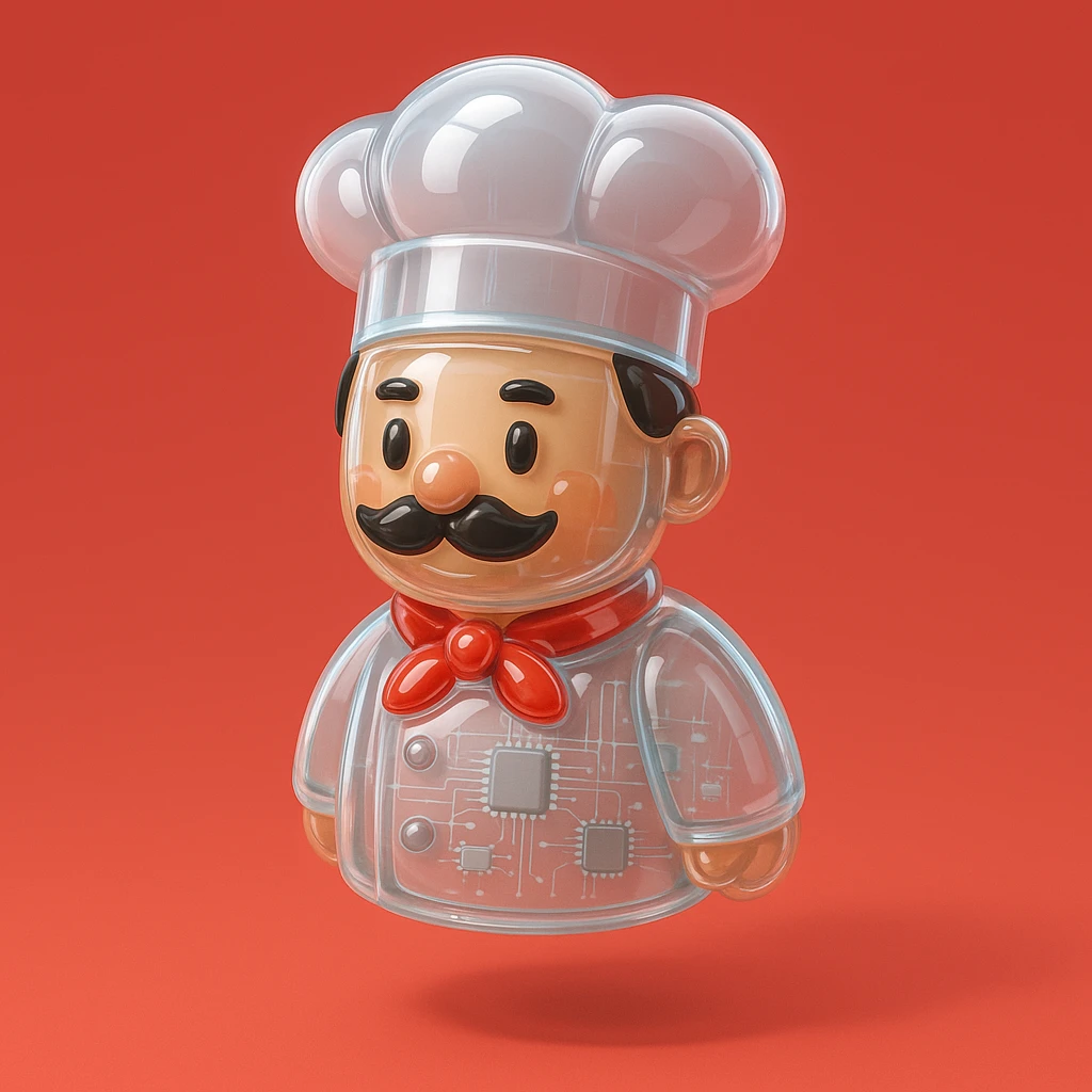 Chef white red background  emoji