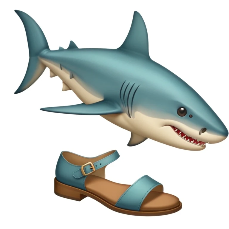 Tiburón con zapatos  emoji
