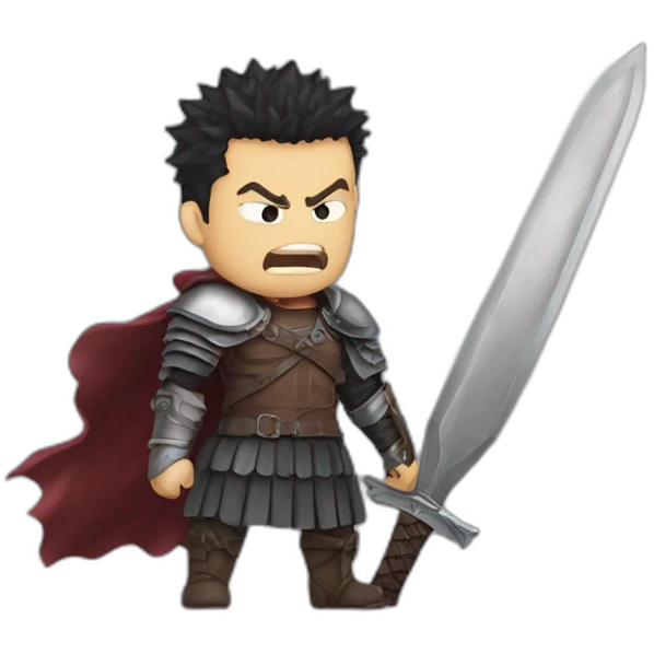 angry berserk guts carrying a huge sword on his shoulder emoji