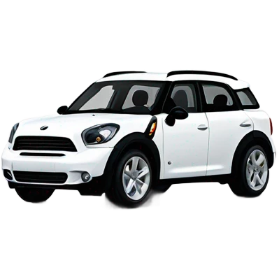 White mini cooper countryman  emoji