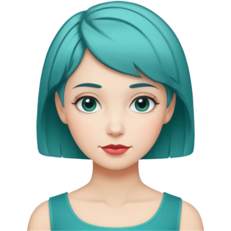 Teal hugs short hair women with Belles wording emoji
