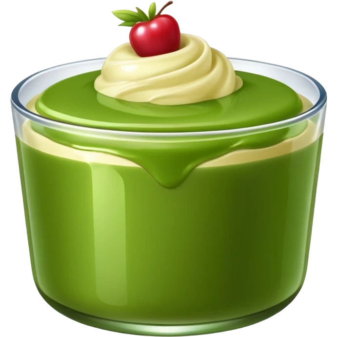 Green pudding emoji that looks like Samsung, give me a plain one without plate or container. emoji
