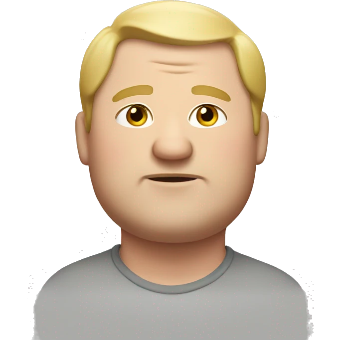 Fat white man emoji