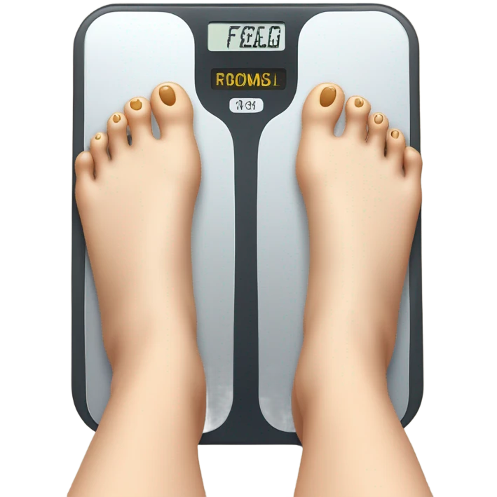 Feet on weight loss scale emoji