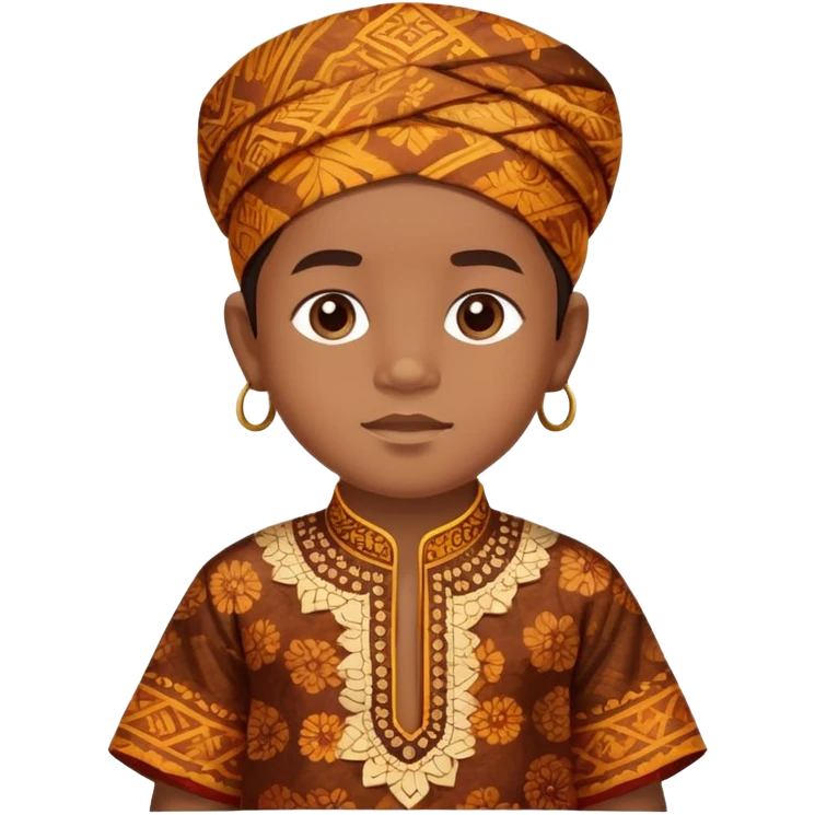 Indonesian child wearing traditional batik clothing emoji