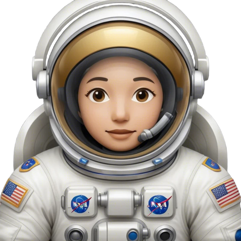 Cinematic Realistic mystery Astronaut visor down hiding face– A highly detailed depiction of an astronaut in a state-of-the-art space suit, floating weightlessly in the vast expanse of space. The reflective visor hides the face so we do not see the astronauts face, while intricate suit details and soft lighting create an immersive sense of realism. emoji