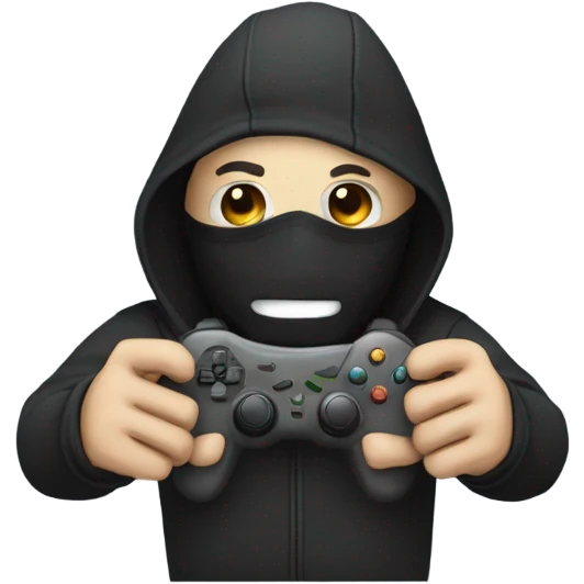 robber holding controller  emoji
