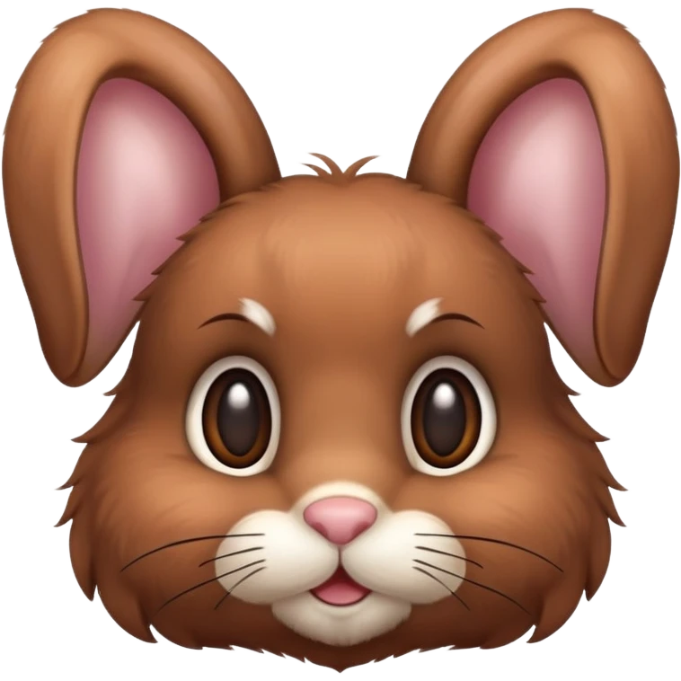 Brown fuzzy bunny emoji