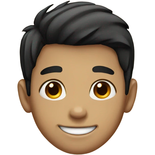 smiling boy with black hair emoji