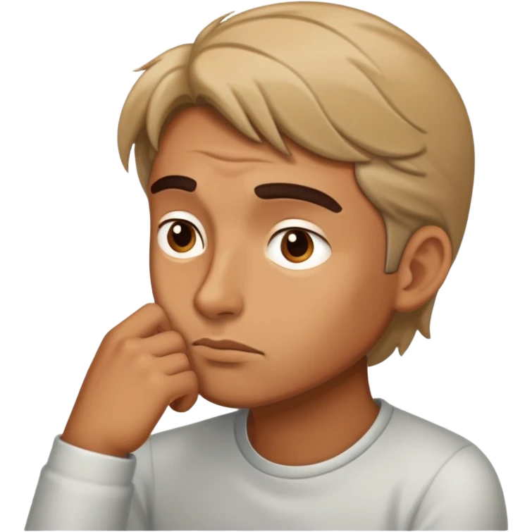 Man thinking really hardly  emoji