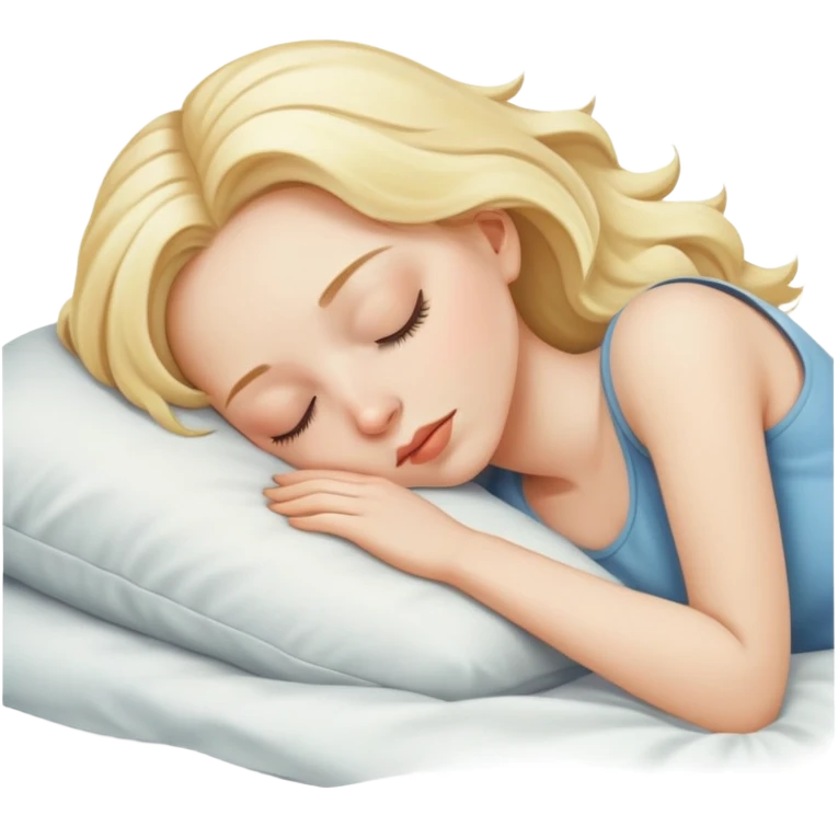 blonde woman sleeping emoji