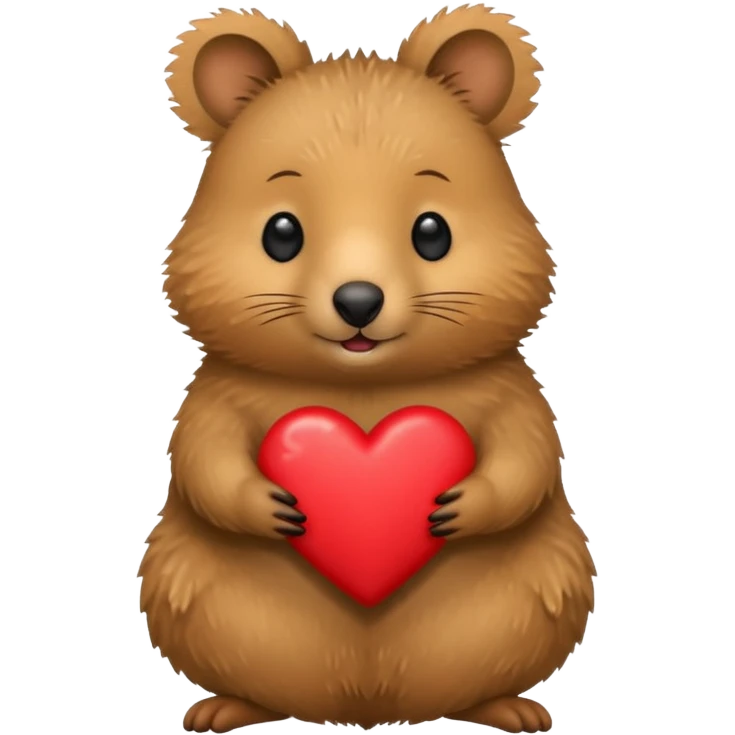 Quokka holding a heart  emoji
