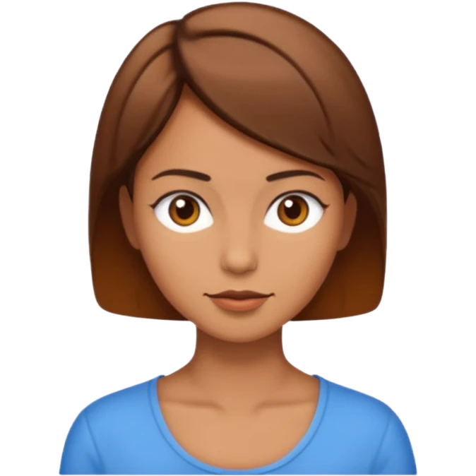 frau braune kurze haare emoji