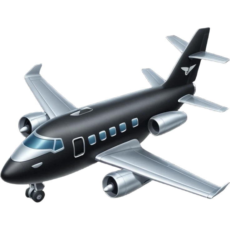 black plane emoji