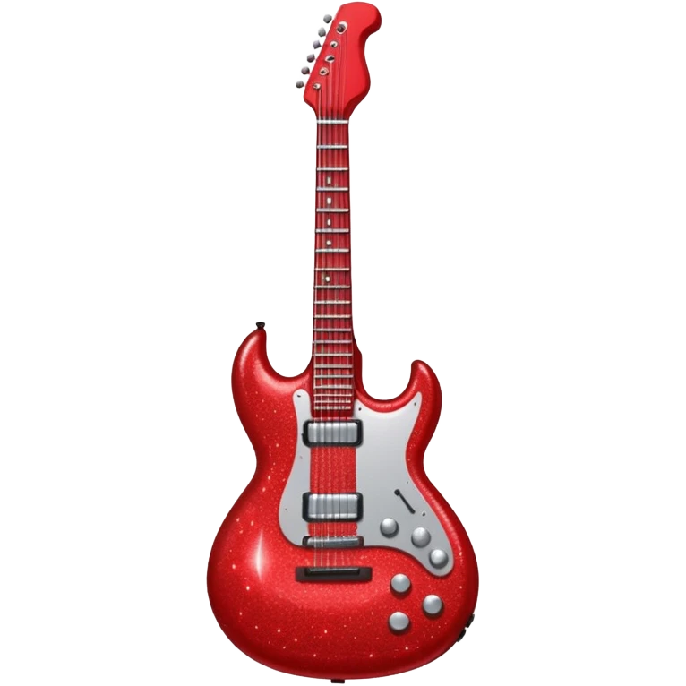 red glitter guittar emoji