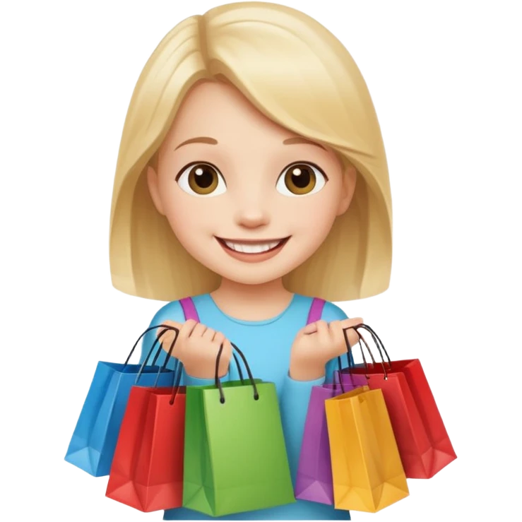 A little girl (he usually calls her baby), who is obsessed with shopping and luxury brands and holds a dozen of bags emoji