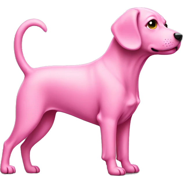 Pink dog emoji