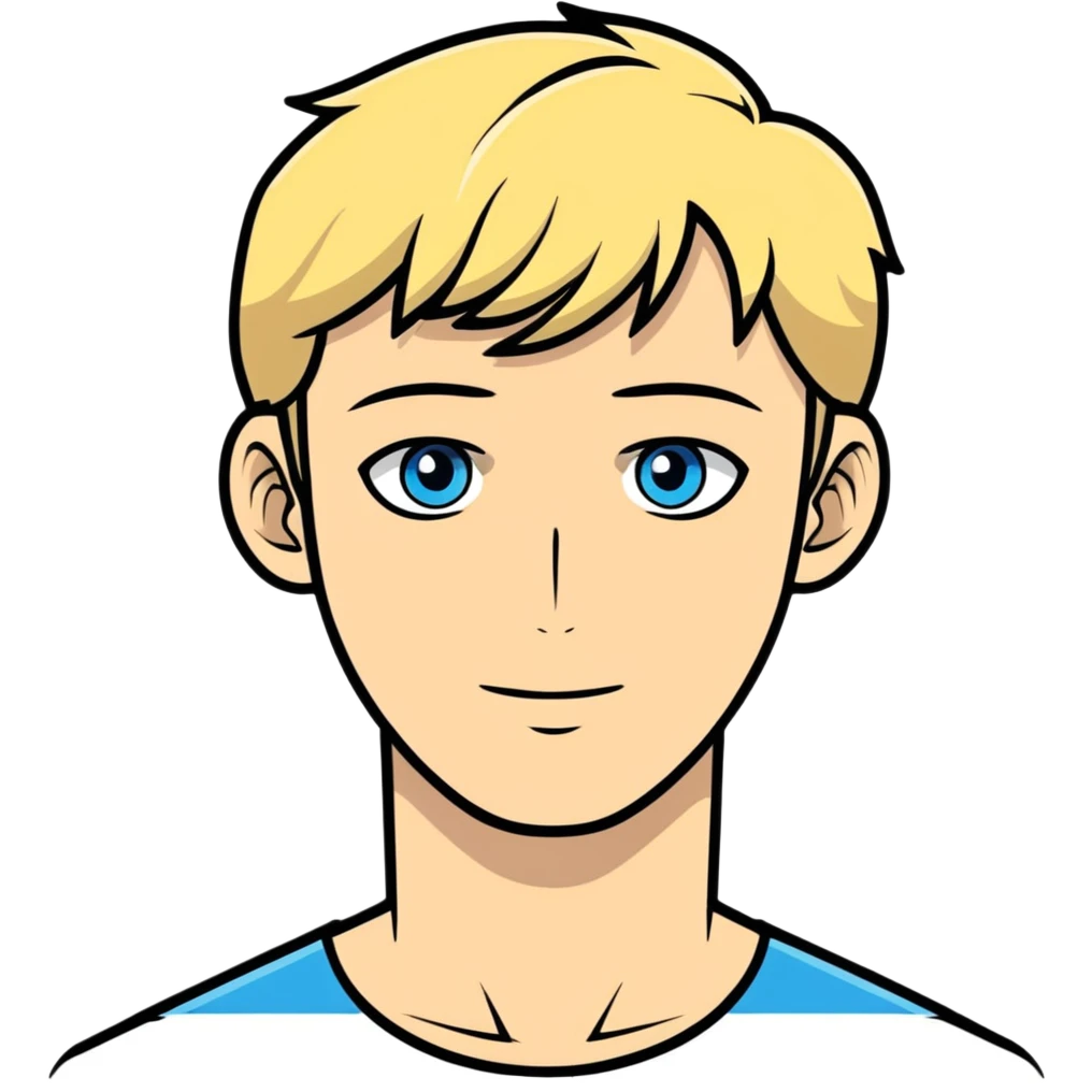 David with blonde hair and blue eyes emoji