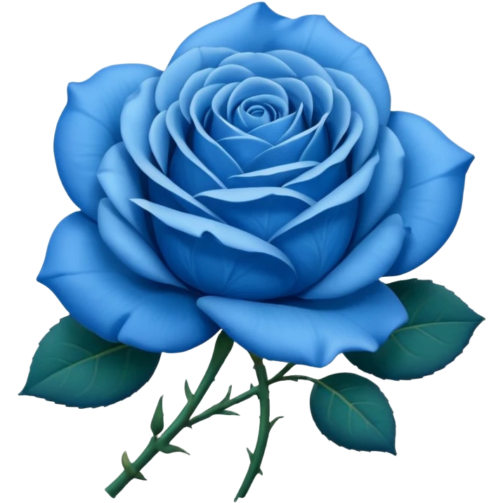 Rosa de color azul emoji
