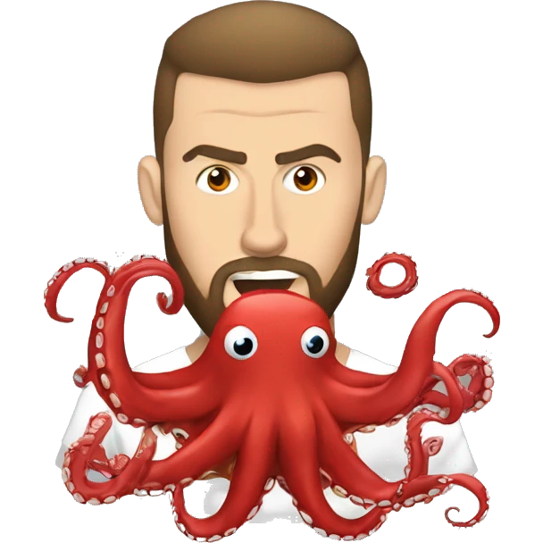 travis kelce eating an octopus  emoji