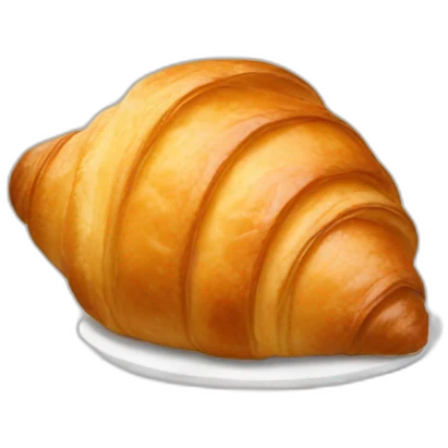 Croissant with a bow emoji