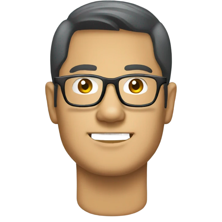 Asian man glasses Toyota Land Cruiser emoji