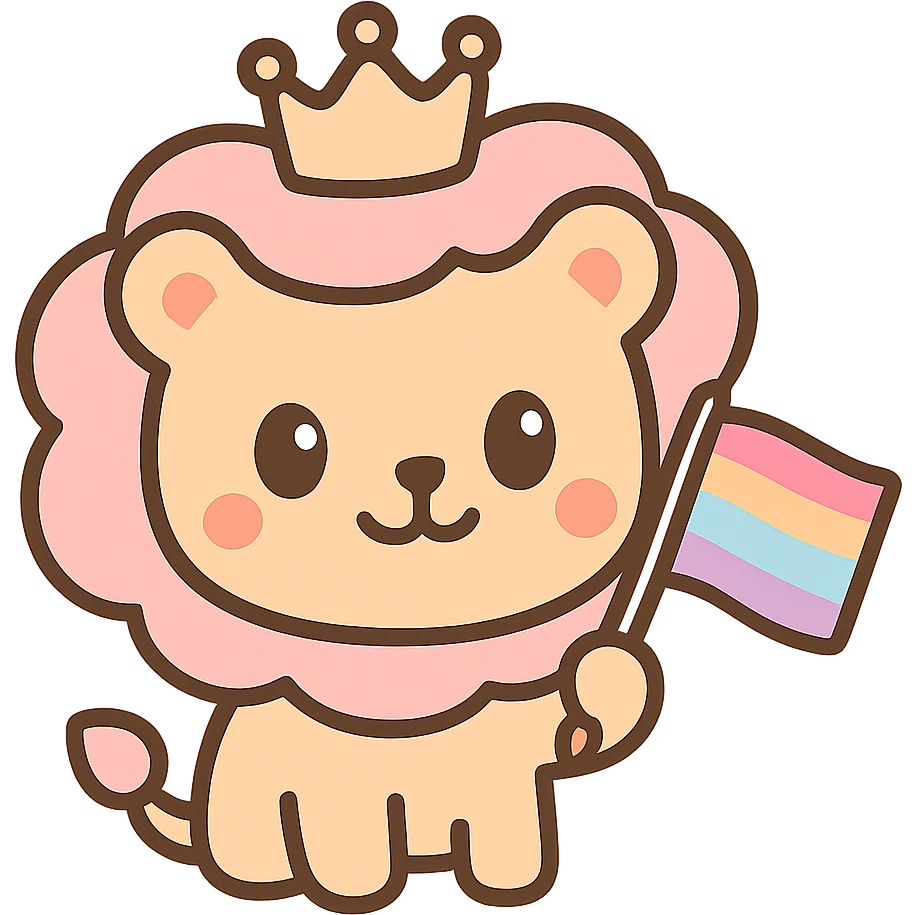 anime style icon representing pride, with a regal, confident character emoji