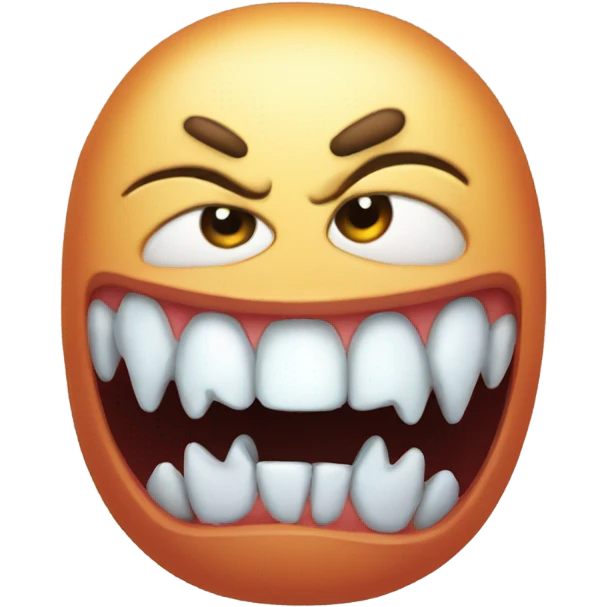 Bubble with sharp teeth emoji