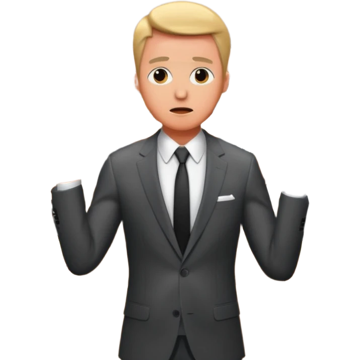 a famous artist FEELING FEAR, with the audience BEHIND HIM emoji