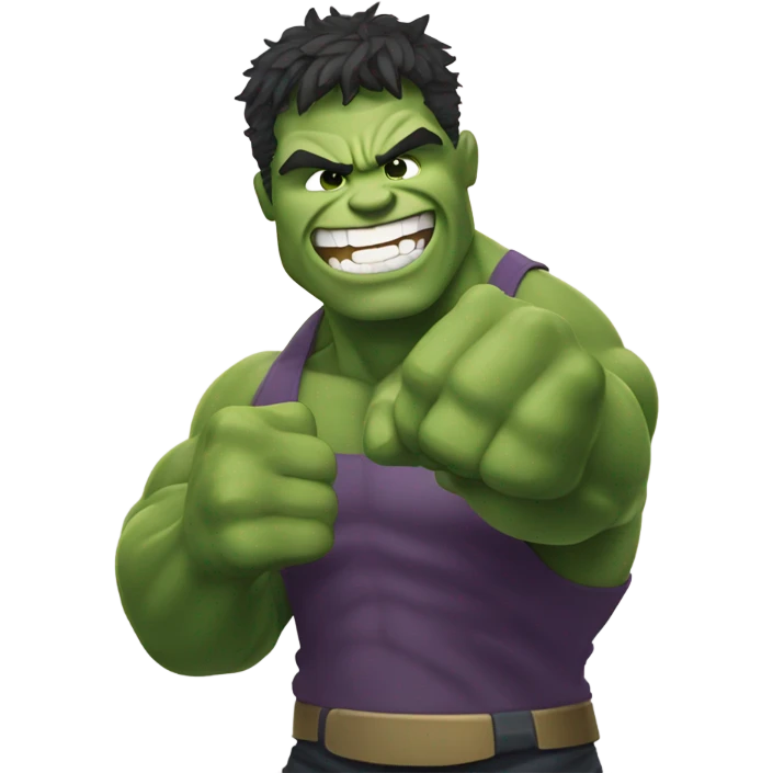 Hulk giving peace sign emoji