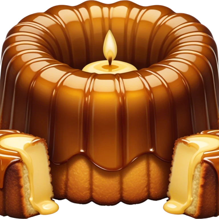 Cinematic rich cannelé, dark caramelized crust with a soft, custard-like interior, glossy finish, warm golden hues, elegant and indulgent. emoji