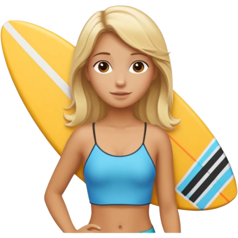 Girl with surfboard emoji
