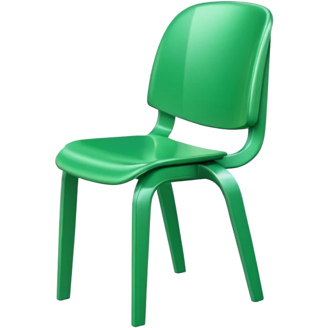 Silla de plástico verde emoji